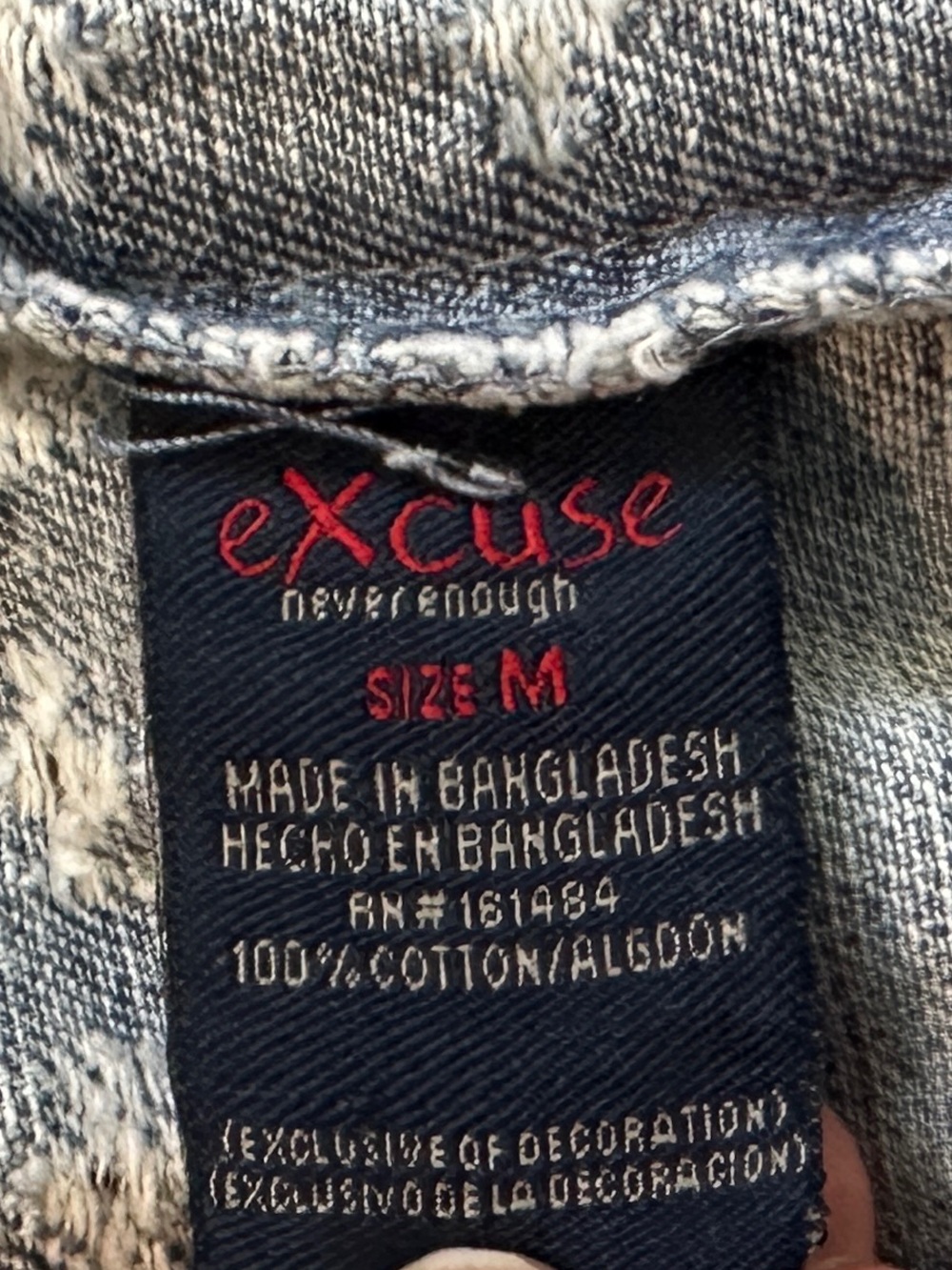 Textured Light Blue Denim Jacket - Women's Jean Jacket - Picture 8 of 8